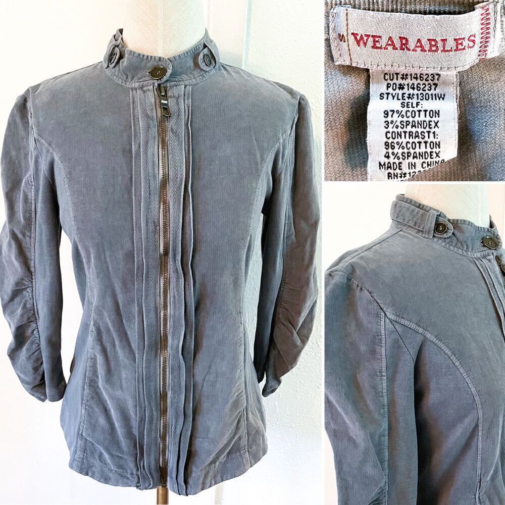 Wearables Fitted Corduroy zip Jacket